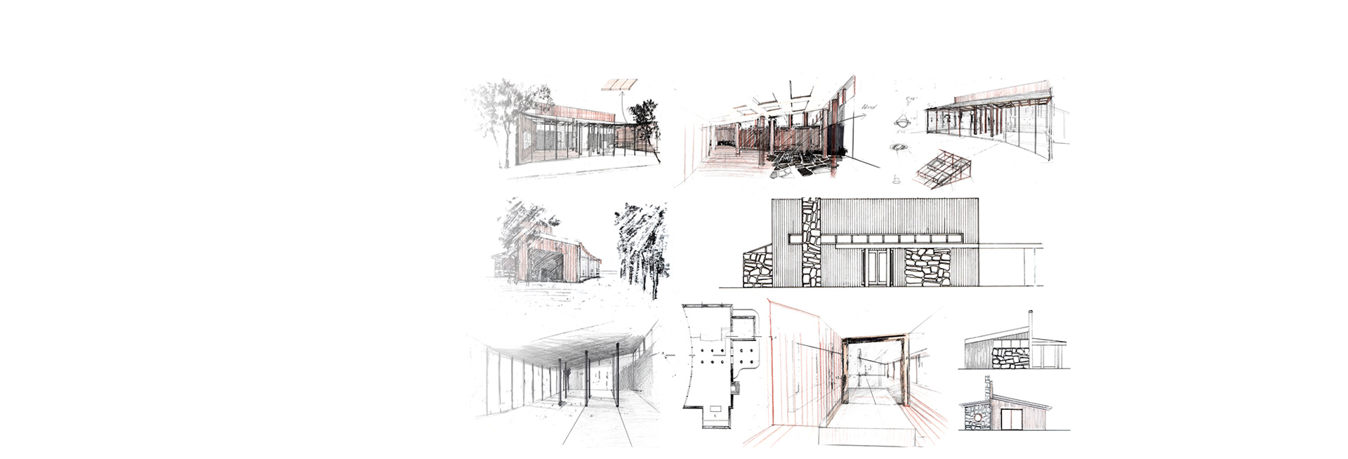 Autorski szkic architektoniczny na papierze